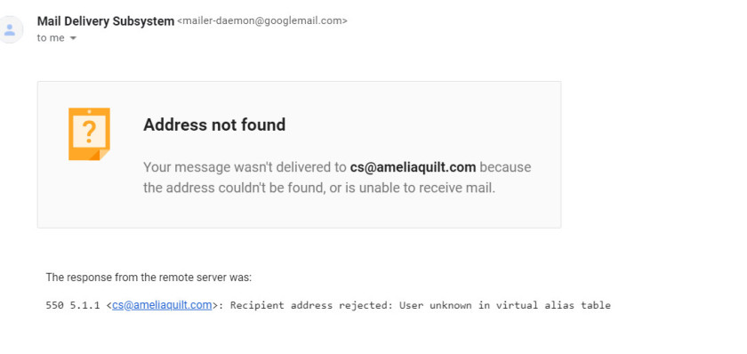 bounced email